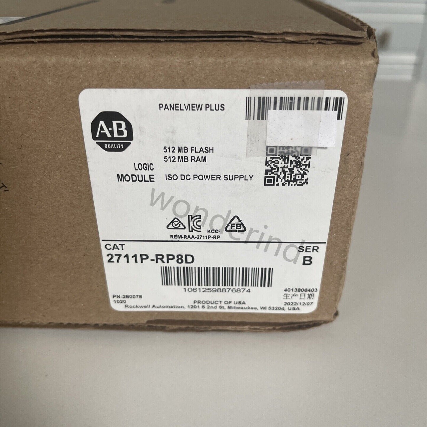 AB 2711P-RP8D B_PANELVIEW PLUS Logic Module Sealed for Professional Use - AB
