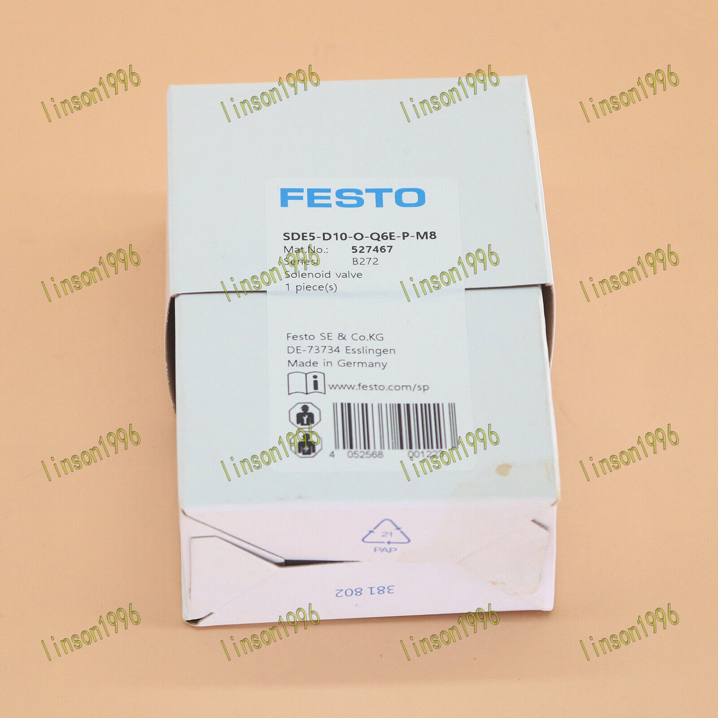 New FESTO Pressure Switch SDE5-D10-O-Q6E-P-M8 | 1-Year Warranty - FESTO