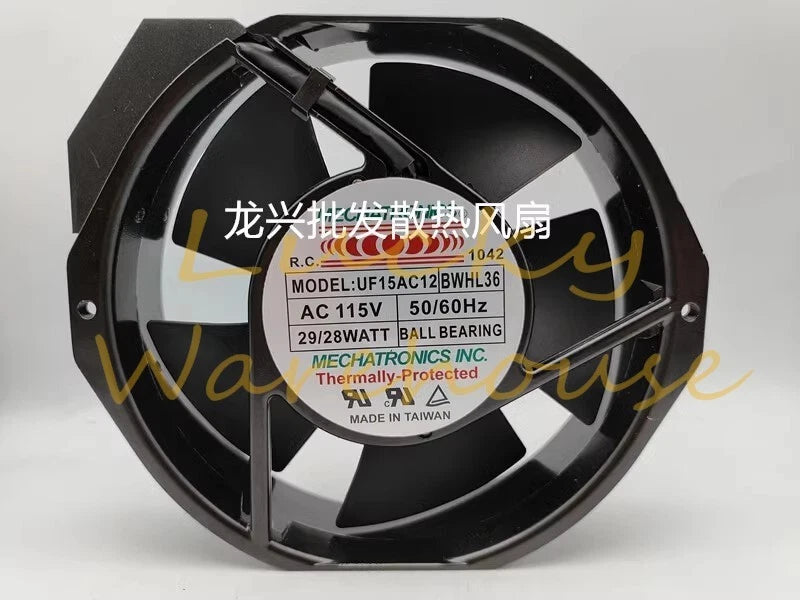 MECHATRONICS UF15AC12 BWHL36 AC115V 29/28W 172*150*38MM Cabinet Cooling Fan