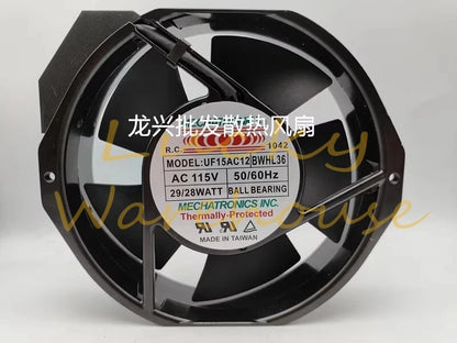 MECHATRONICS UF15AC12 BWHL36 AC115V 29/28W 172*150*38MM Cabinet Cooling Fan