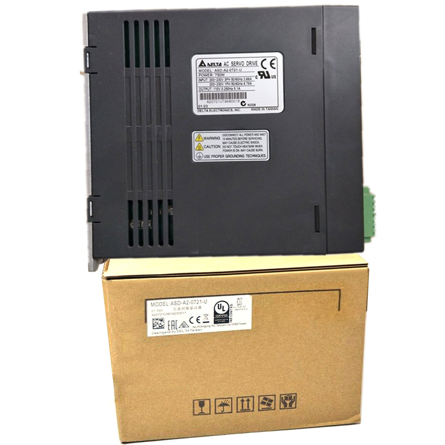 DELTA ASD-A2-0721 PLC 750W 200/230V 3 PHASE SERVO DRIVE 110V/250HZ - DELTA
