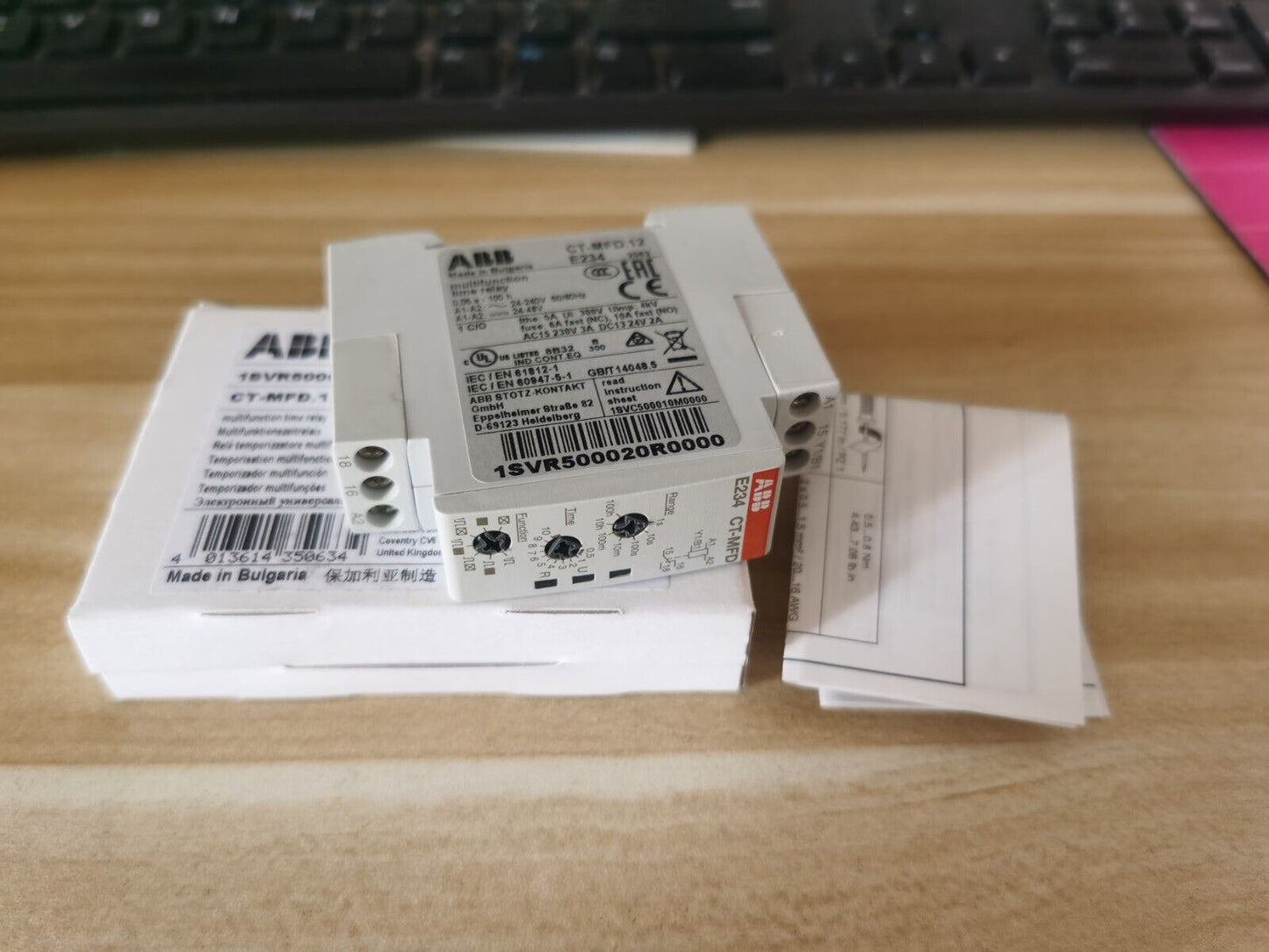 new 1PCS ABB CT-MFD.12 E234 1SVR500020R0000 Time Relay 0.05s-100h In Box - ABB