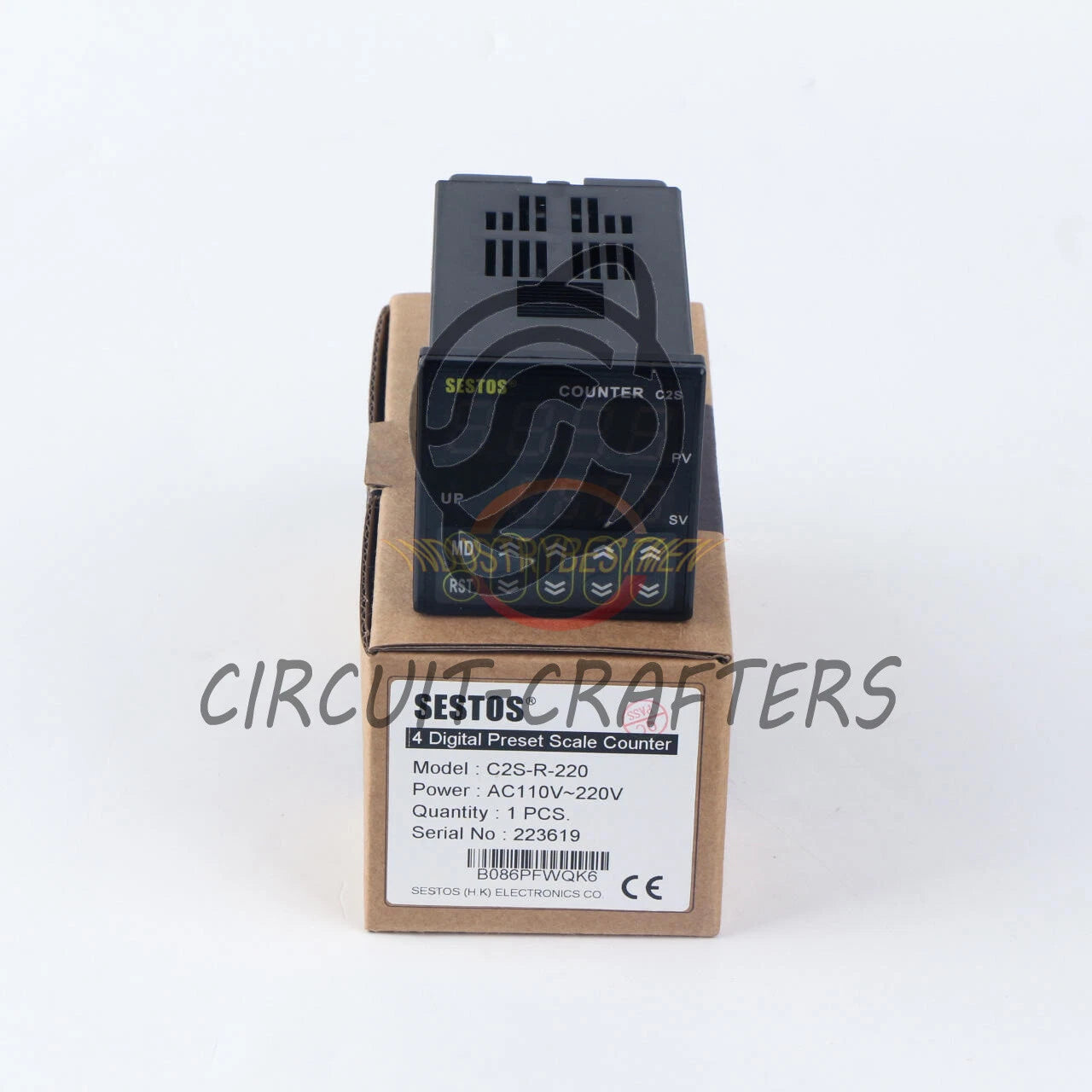 1PCS SESTOS C2S-R-220 AC100-240V Four-digit preset value counter