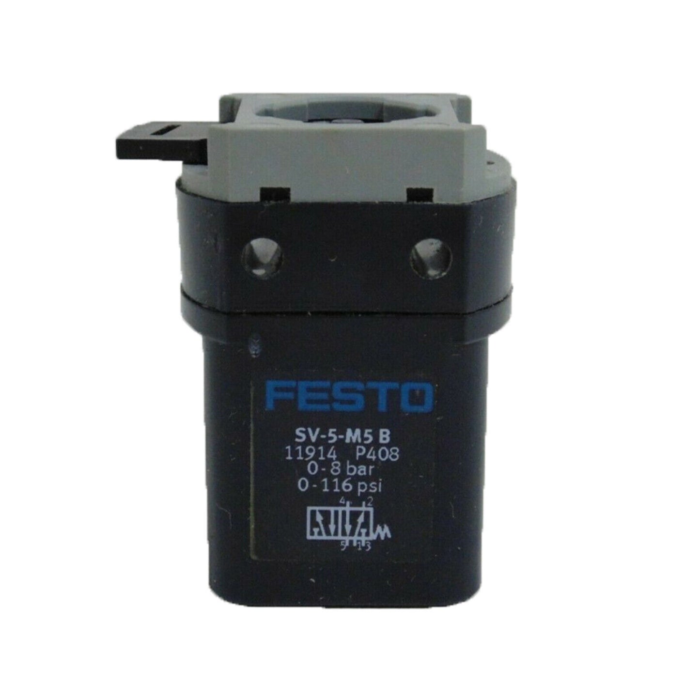 New FESTO SV-5-M5-B 11914 Front Panel Valve - FESTO