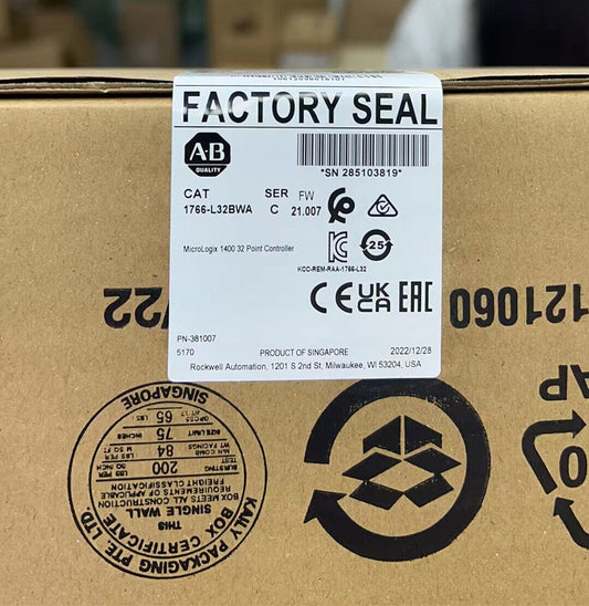 AB 1766-L32BWA MicroLogix 1400 32 Point Controller New Factroy Sealed US AB 1766-L32BWA MicroLogix 1400 32 Point Controller New Factroy Sealed US AB 1766-L32BWA MicroLogix 1400 32 Point Controller New Factroy Sealed US - MICROLOGIX