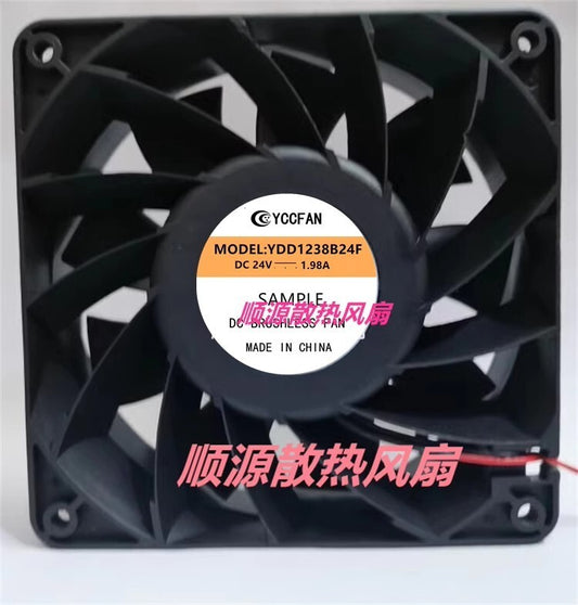 YCCFAN YDH1238B24F 12038 DC24V 1.98A 12CM 2-wire cooling fan