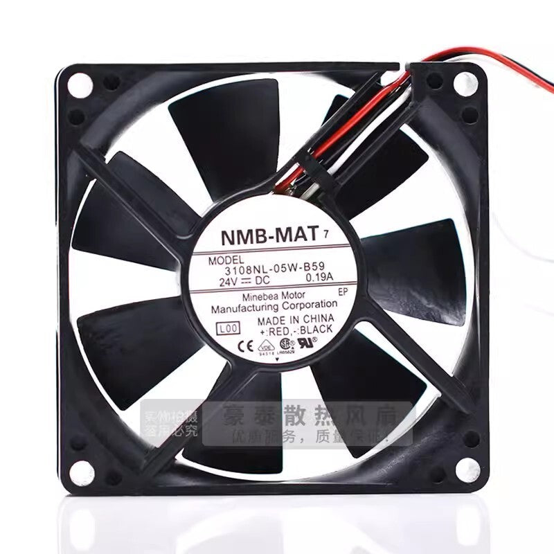 NMB 3108NL-05W-B59 8020 DC24V 0.19A 8CM 3-Wire Inverter Cooling Fan