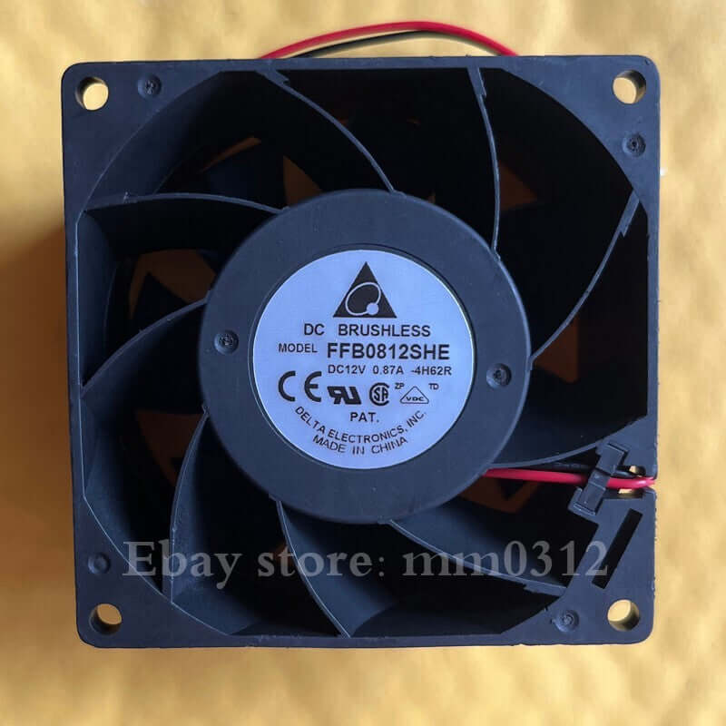 1pcs DELTA FFB0812SHE 12V0.87A 8cm 8038 double ball fan 2pin