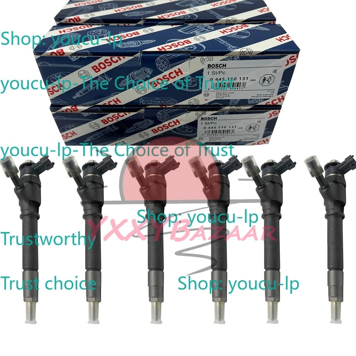 6Pc Bosch Fuel Injector For BMW 320d 330d 530d X3 X5 3.0d 7789661 0445110131