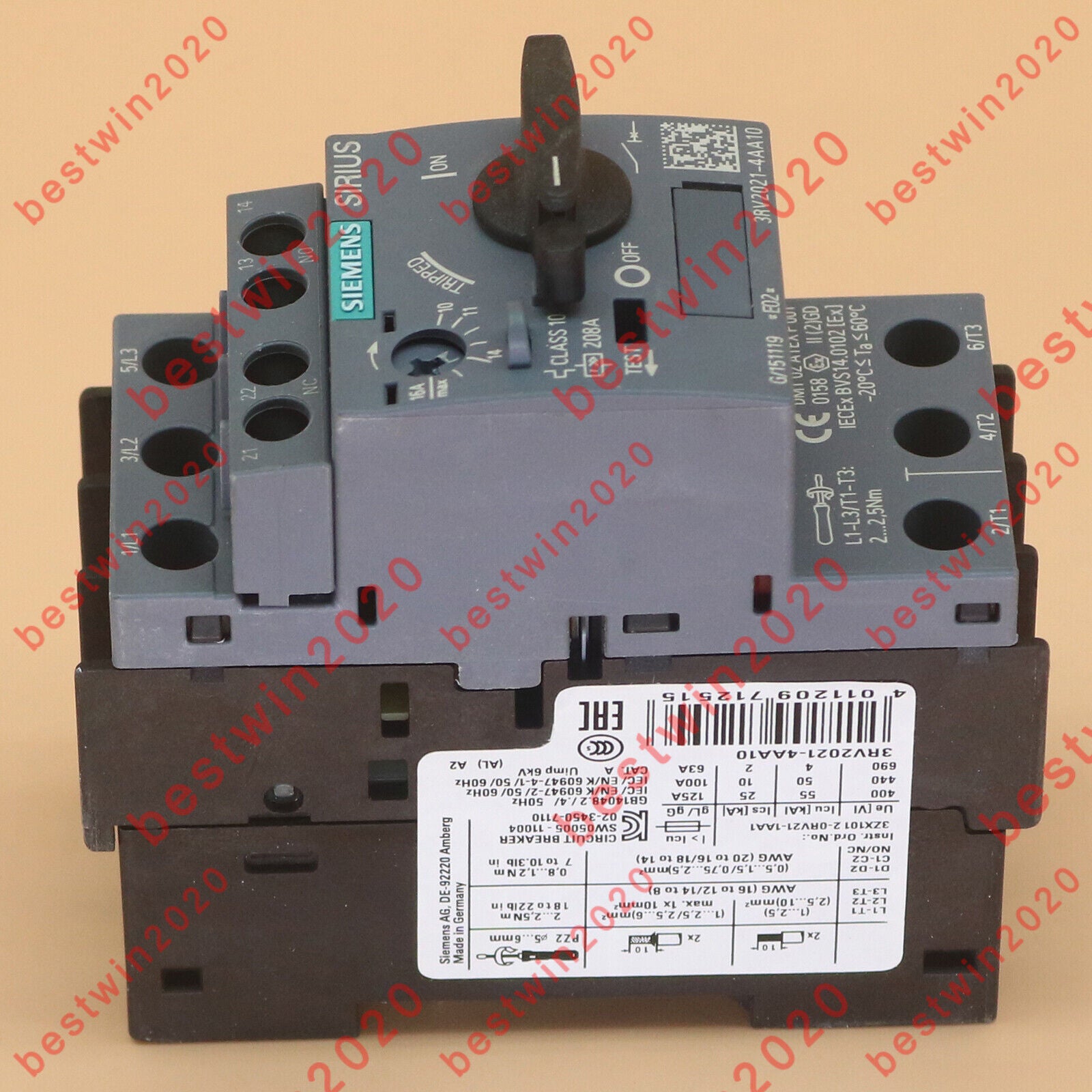 new  in box Siemens breaker 3RV2021-4AA10 3RV2 021-4AA10 1 year