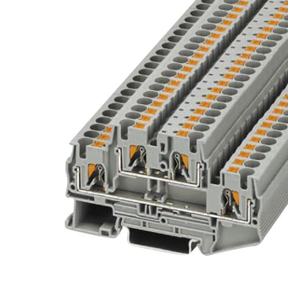 new 50pcs Feed-through Terminal Double Layer Quick Wiring PTTB 4 -3211786 - KOEED