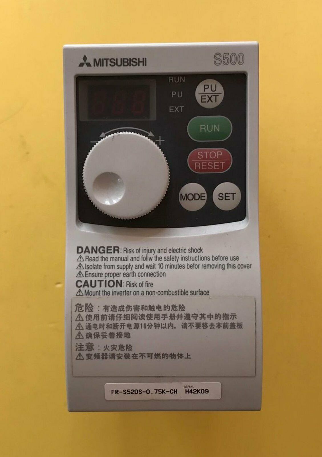 used ONE Mitsubishi inverter FR-S520S-0.75K-CH Good Condition - ONE MITSUBISHI