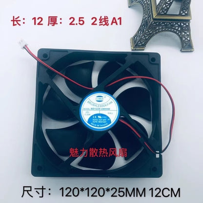 SINWAN SD1225-24HHB 12025 24V 0.40A 12CM 2-Wire Cooling Fan