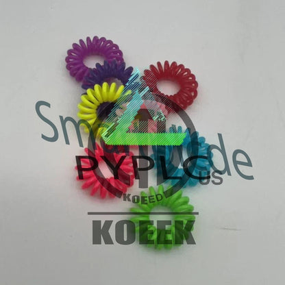1PC (Random color) Hair Rings Hair Rope Elastic Phone Cord Spiral Hair Bands
