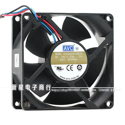 1pcs  AVC DASA0832B2U 8032 12V 1.0A 8CM double ball fan 3pin