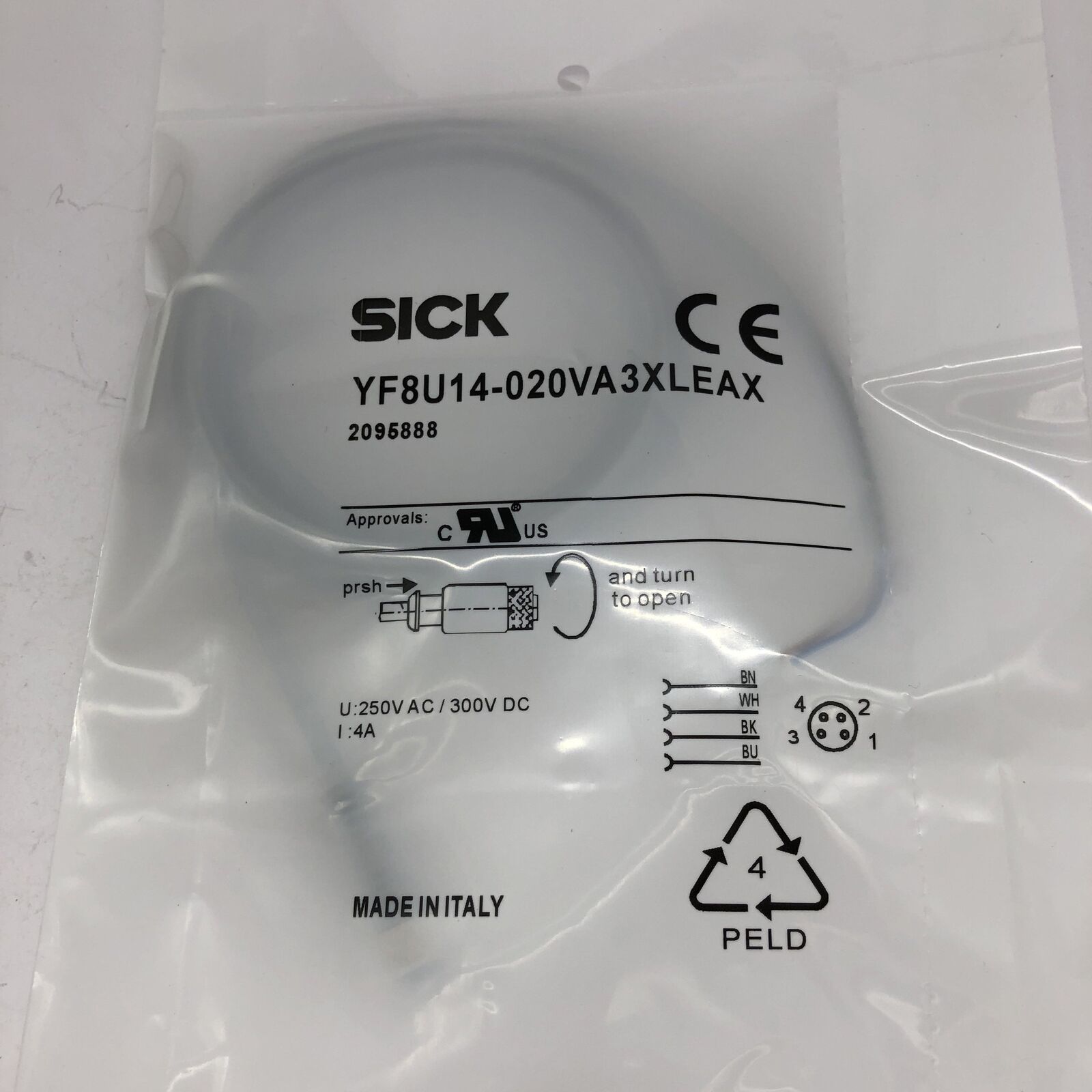 SICK YF8U14-020VA3XLEAX Cable Adapter Sensor Cable - SICK