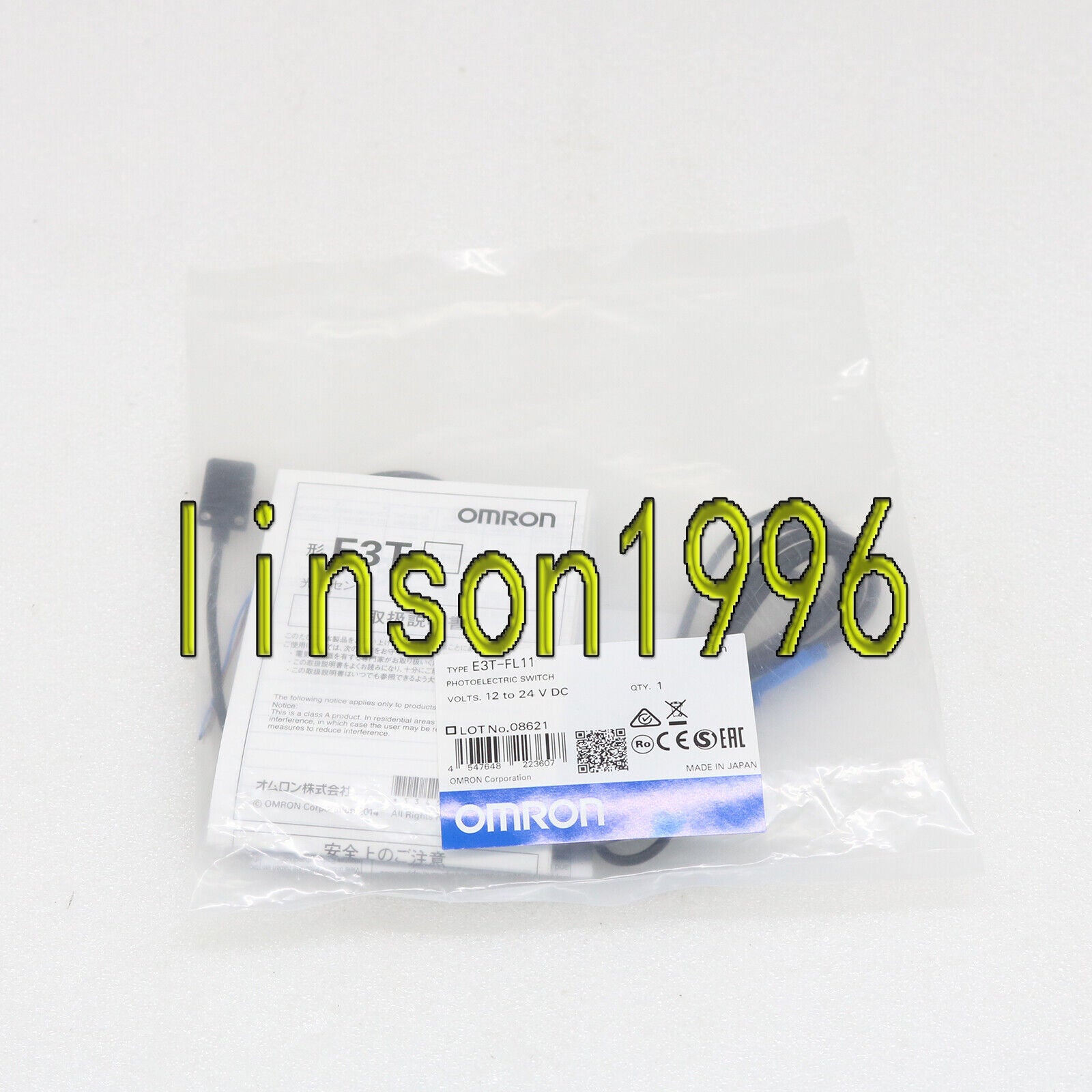 OMRON Photoelectric Sensor E3T-FL11 2M 1-Year Smart Sensor - OMRON