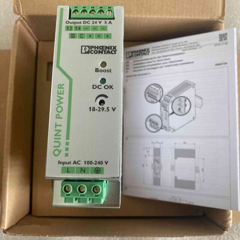 new 1pcs Phoenix Contact Switching Power Supply- QUINT-PS/1AC/24DC/ 5 5A 2866750 - PHOENIX CONTACT