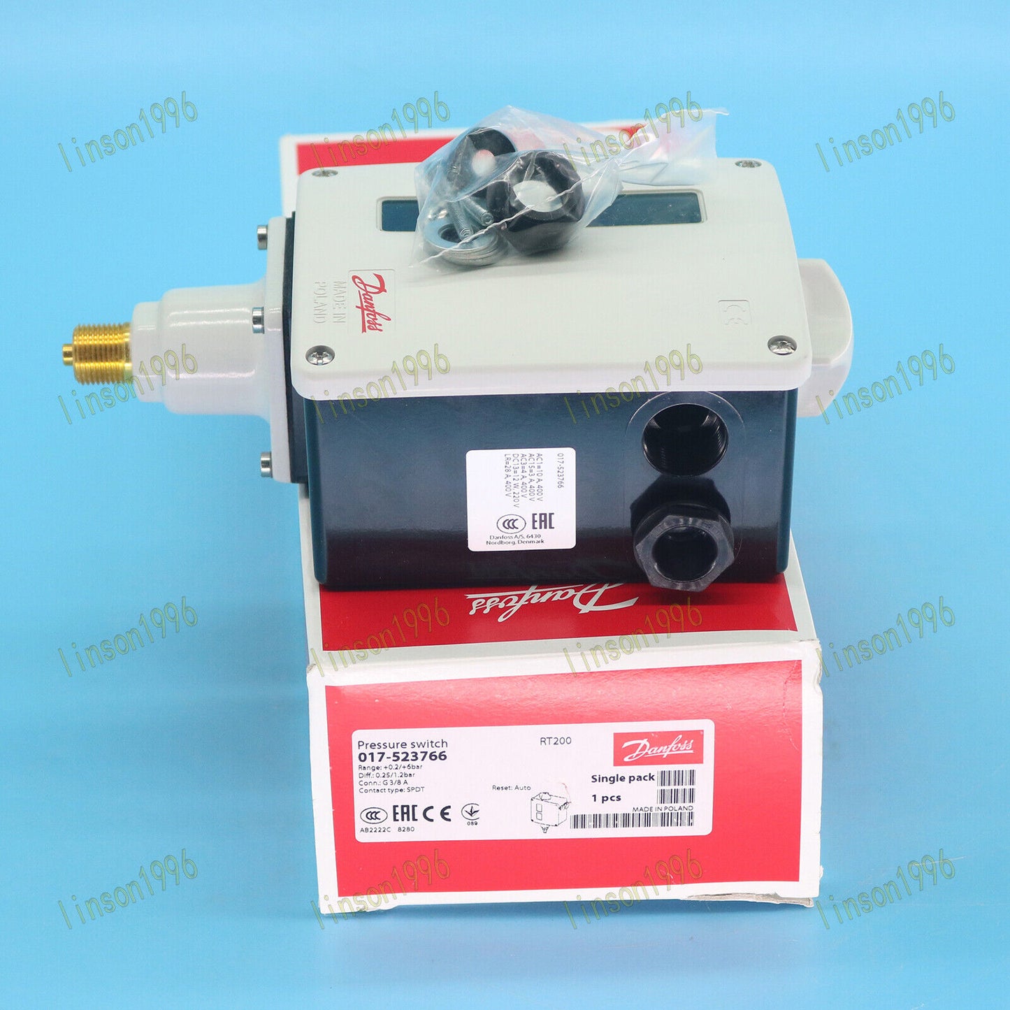 Danfoss Pressure Switch 017-523766 RT200 - DANFOSS
