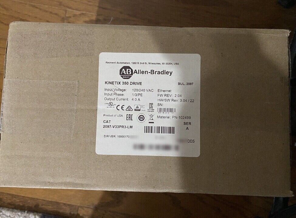 New Sealed Kinetix 350 Servo Drive 2097-V33PR3-LM - KINETIX