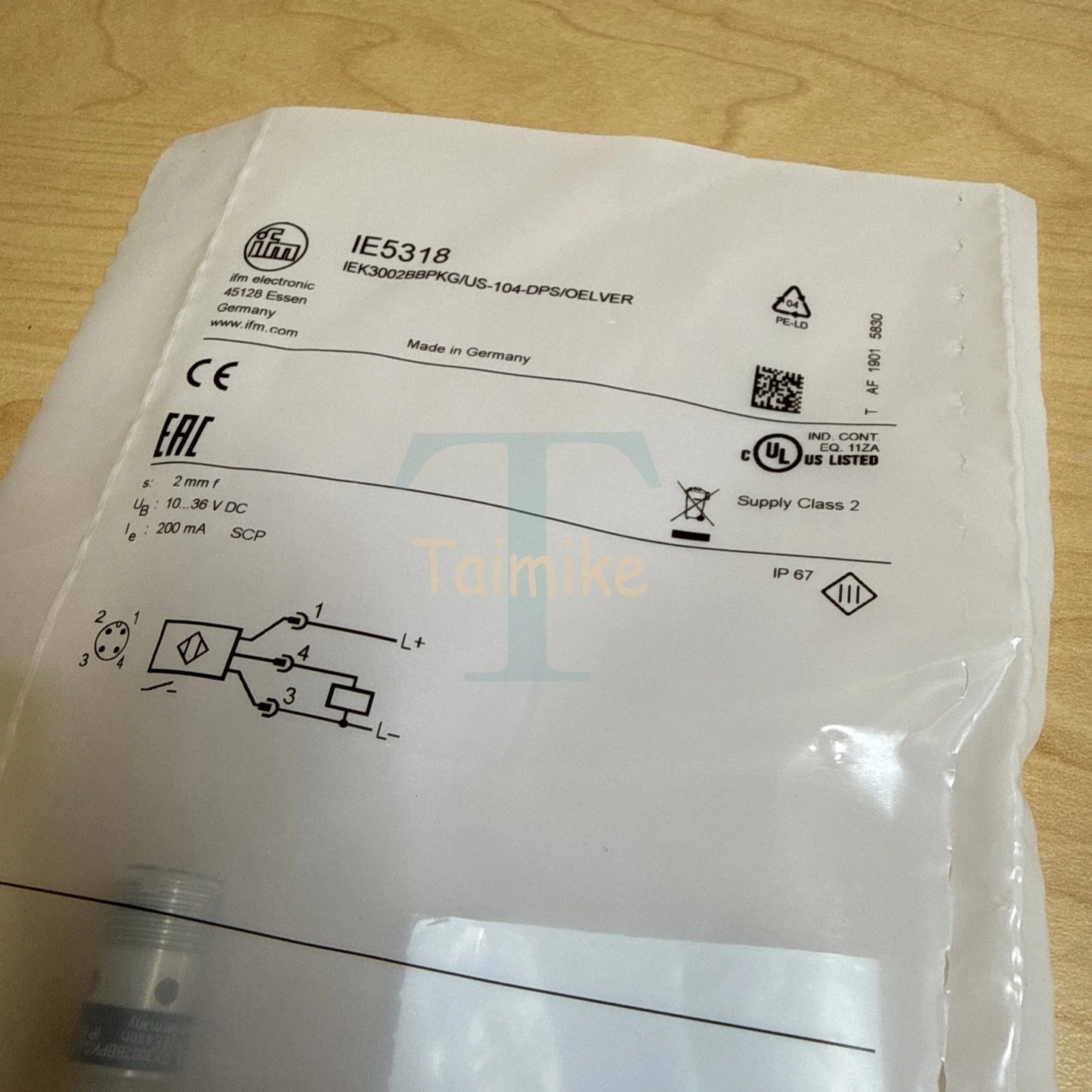 ! IFM IE5318 Inductive Sensor Proximity Switch IEK3002BBPKG/US-104-DPS/OELVER