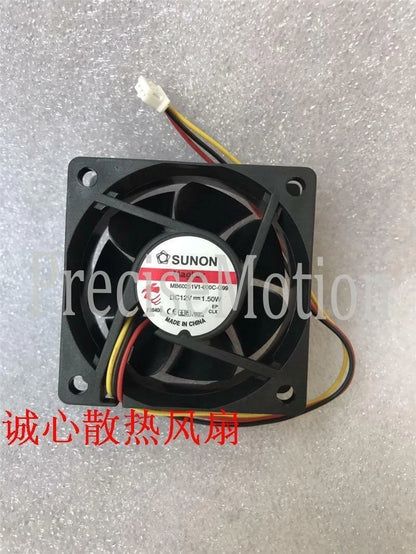 1 PCS SUNON Fan MB60251V1-000C-G99 DC 12V 1.50W 6025 6CM 3 Pin cooling fan