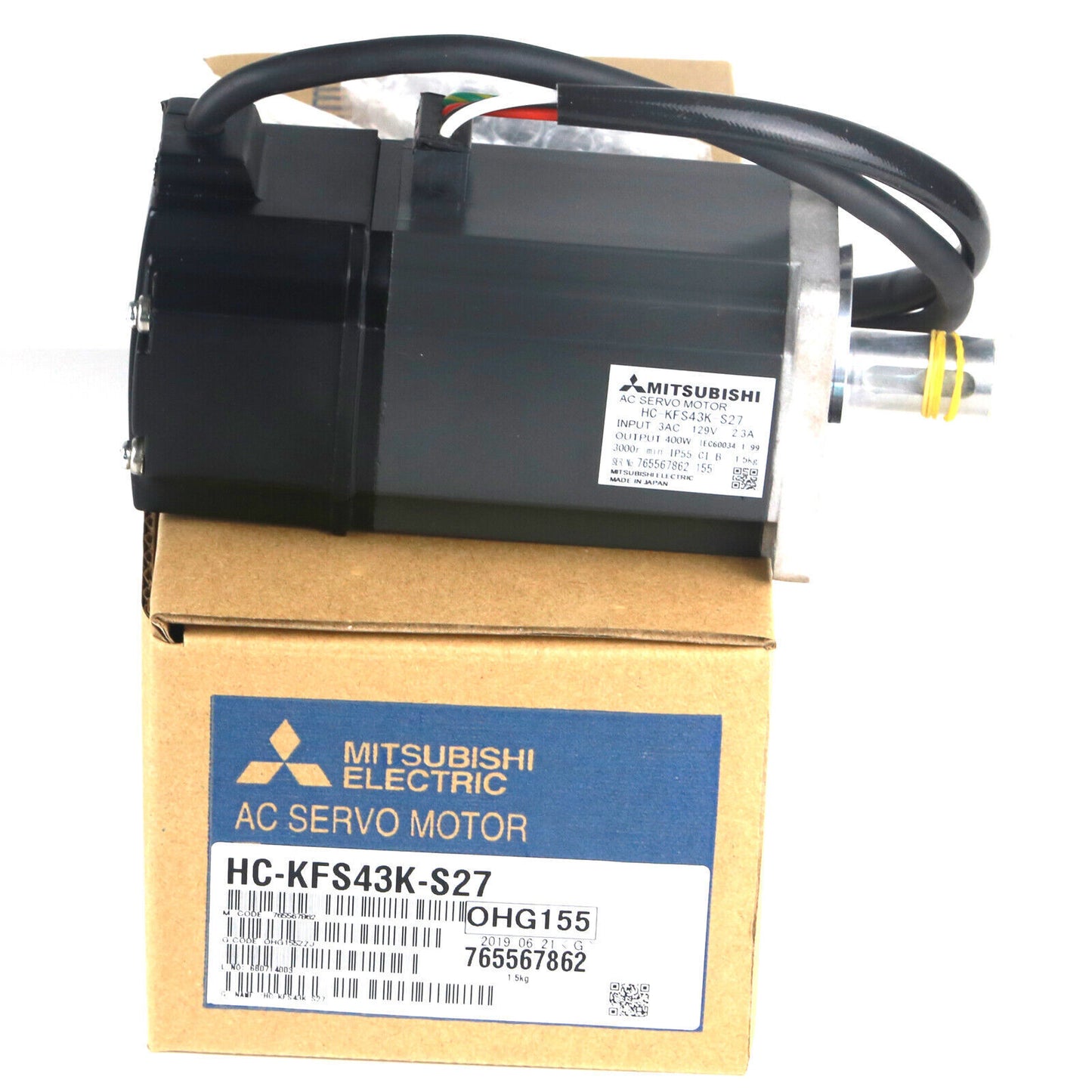 MITSUBISHI AC Servo Motor HC-KFS43K-S27 - MITSUBISHI