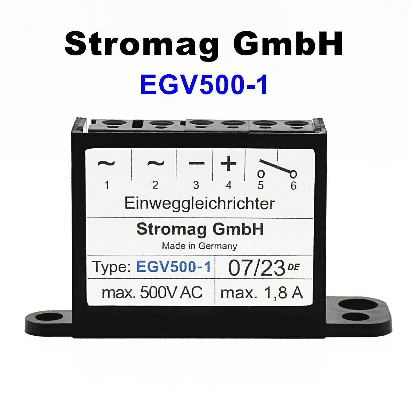 1X EGV500-1 500VAC 1,8A brake Rectifier EGV 500-1 Einweggleichrichter