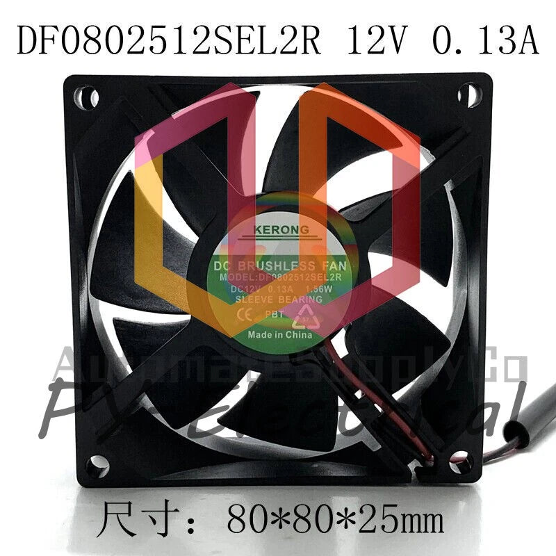 DF0802512SEL2R 8CM 80*80*25mm 8025 0.13A 1.56W 12V 2-wire Inverter cooling fan