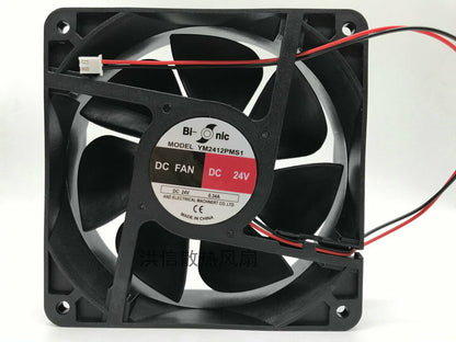 1pcs  Bi-onic YM2412PMS1 12038 DC24V 0.34A 0. Axial cooling fan
