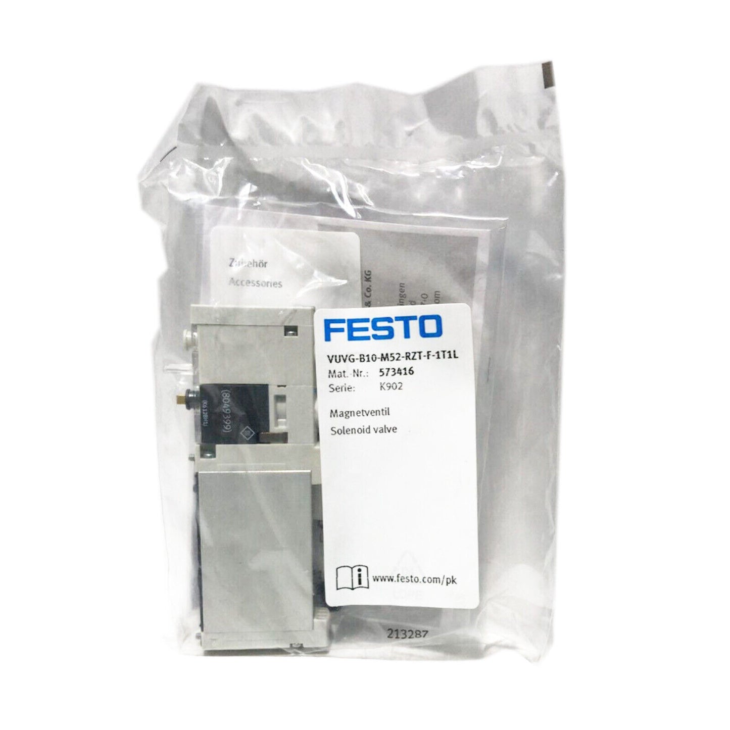 New One FESTO VUVG-B10-M52-RZT-F-1T1L solenoid valve spot stock - FESTO