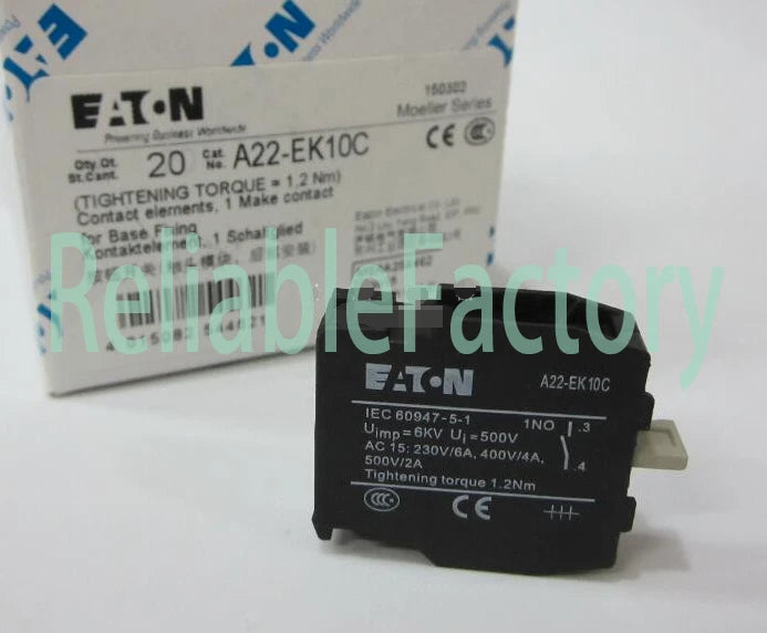 1PC EATON MOELLER A22-EK10C Button contact free shipping