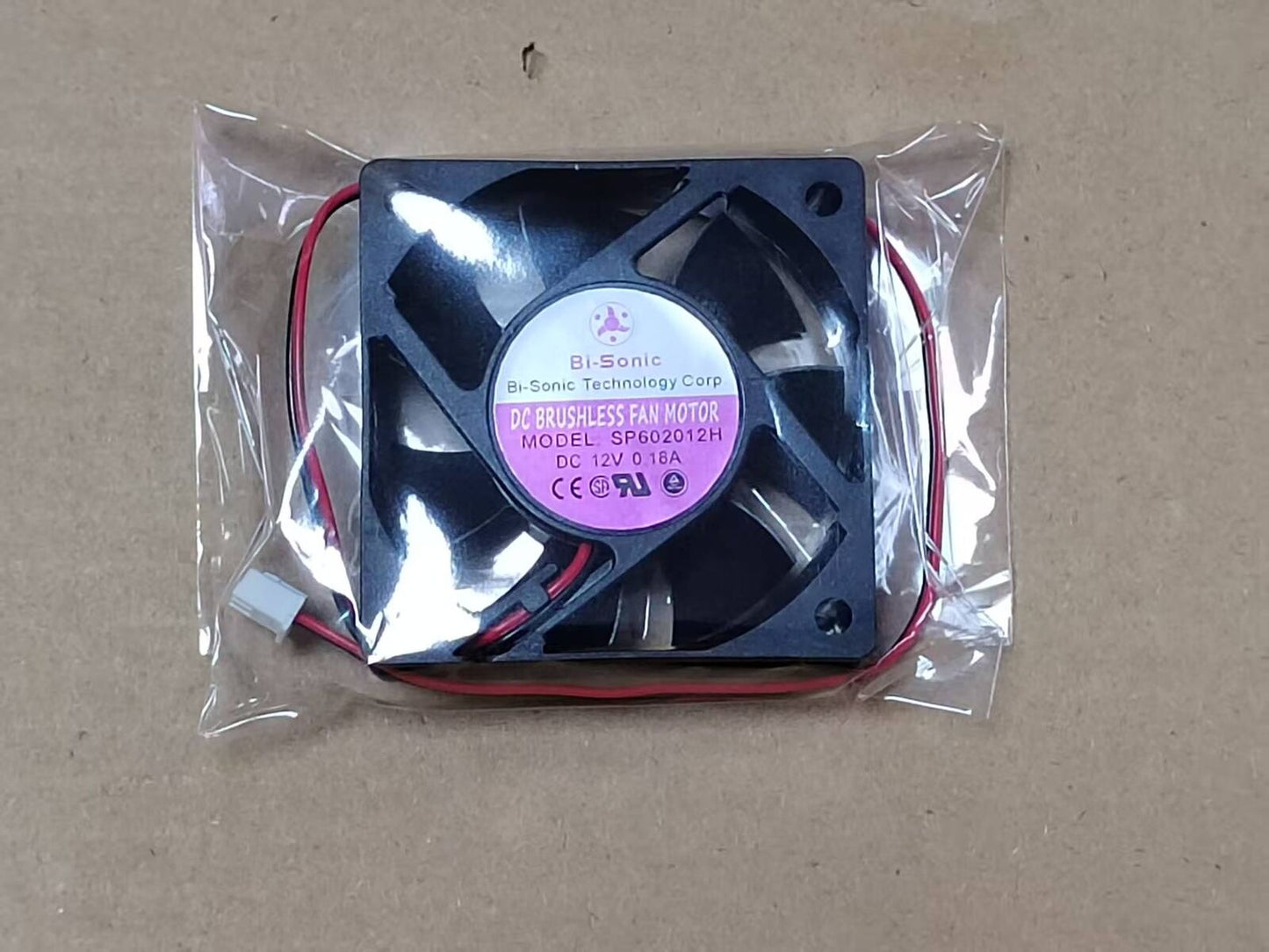 new 1pcs BI-SONIC SP602012H DC12V 0.18A 6CM 6020 2-wire cooling fan
