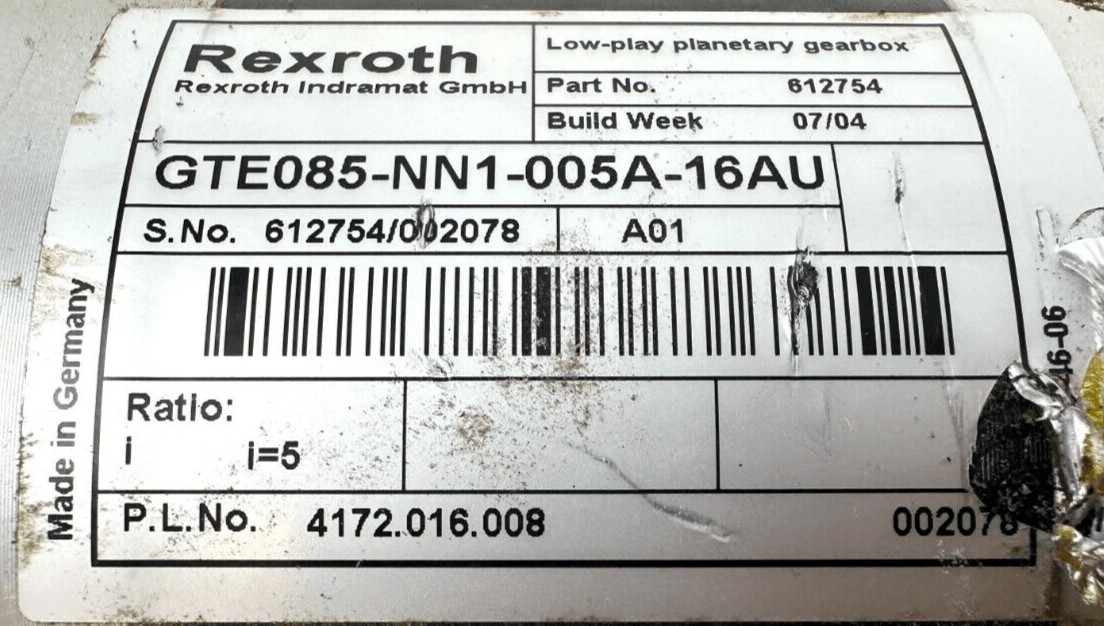 used Allen Bradley MPL-D310P-HK22AA Servo Motor GTE085-NN1-005A-16AU Gearbox - ALLEN BRADLEY