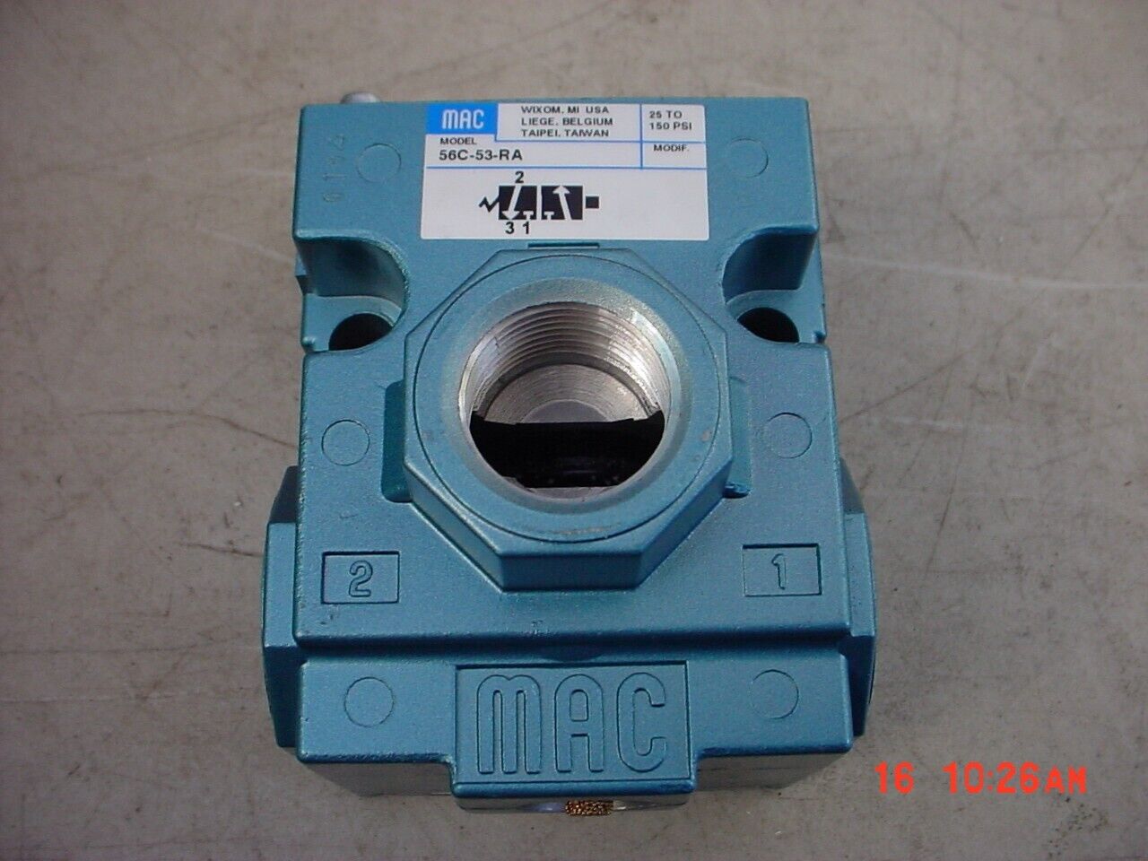 Mac Valves 56C53RA Solenoid Valve 56C53RA - MAC VALVES