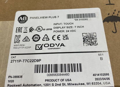 Allen-Bradley 2711P-T7C22D9P PanelView Plus 7 Performance Terminal 2711P-T7C22D9P - ALLEN-BRADLEY