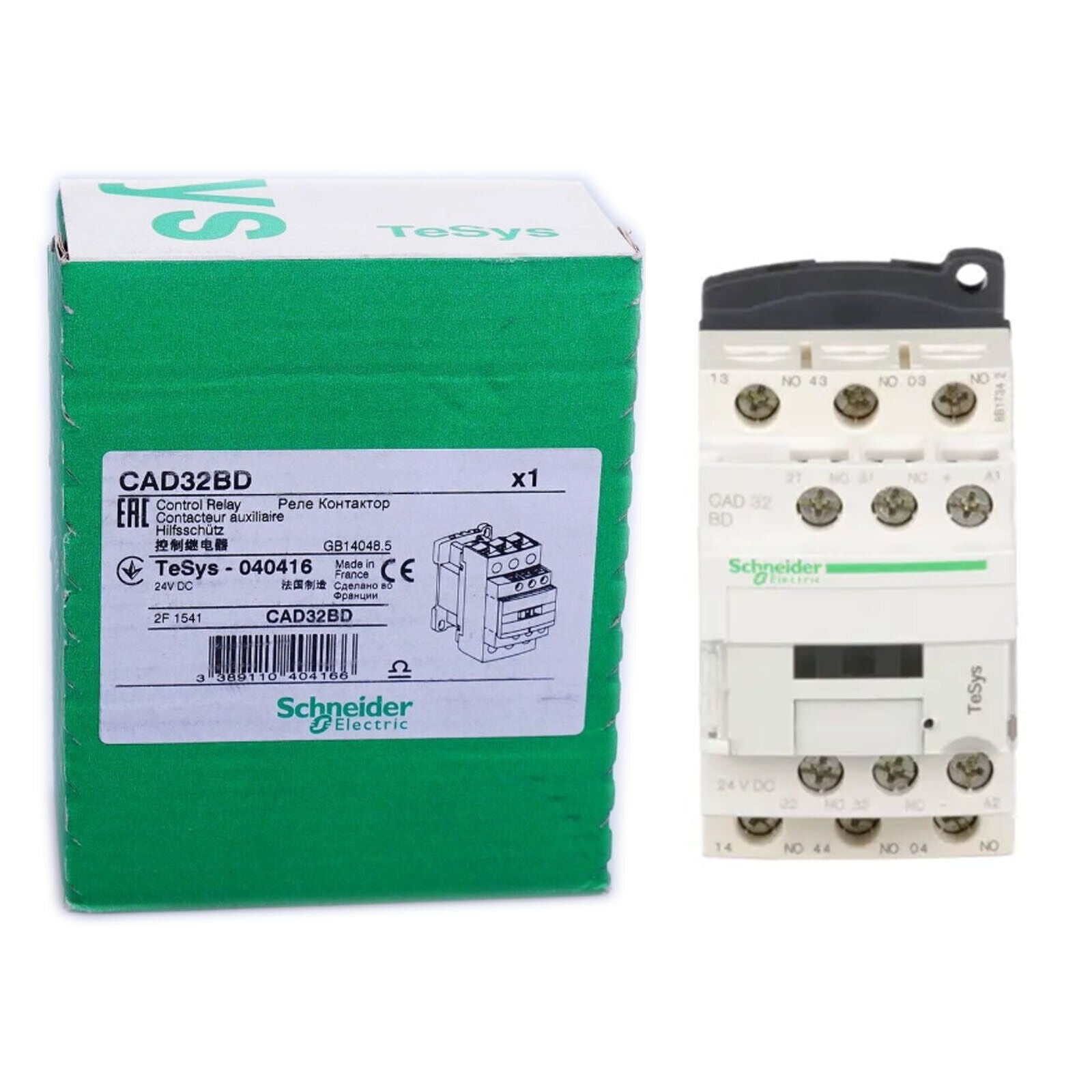 New Schneider Electric CAD32BD Electric Square D Control Relay 24VDC - SCHNEIDER ELECTRIC
