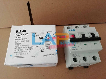 EATON FAZ-C50/3 Circuit Breaker 3P 50A - New 1PCS - EATON