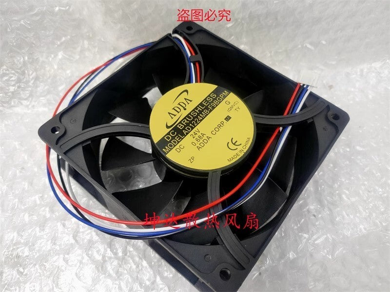 ADDA AD1224MB-F9BGPM 12038 DC24V 0.68A 4-Wire PWM Speed Control Cooling Fan