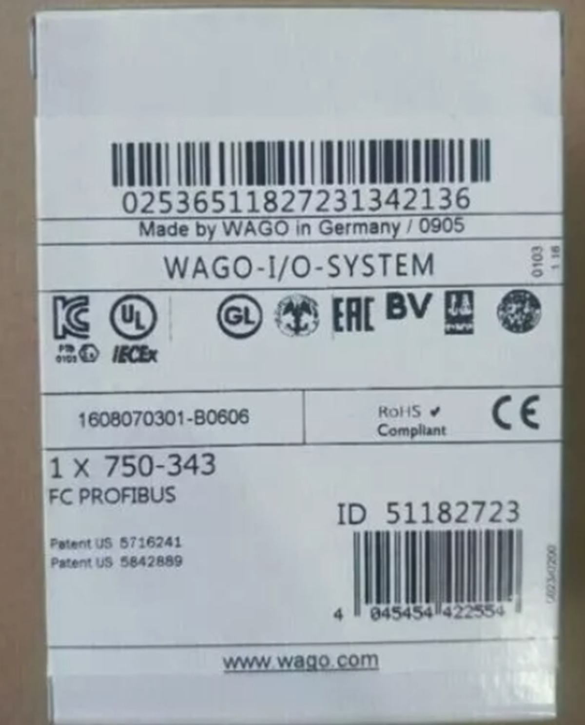 new  WAGO 750-343 module