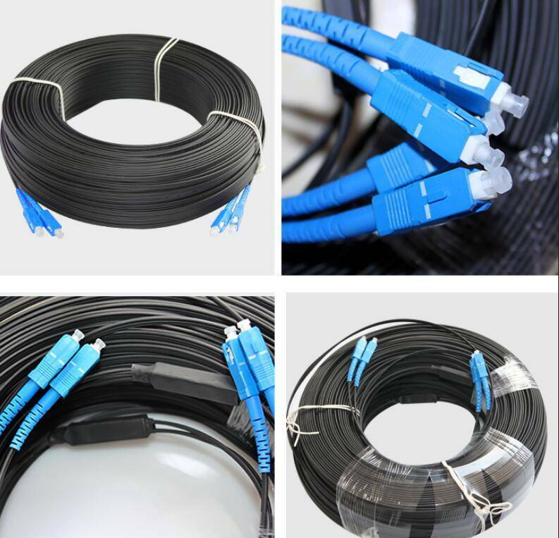 new 500M Fiber Optic Cable Jumper Outdoor SC SM Duplex FTTH Drop Patch Cord SC G657 - PLC TECH