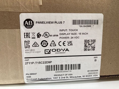 Allen-Bradley AB 2711P-T15C22D9P HMI PanelView Plus 7 Graphic Terminal - ALLEN-BRADLEY
