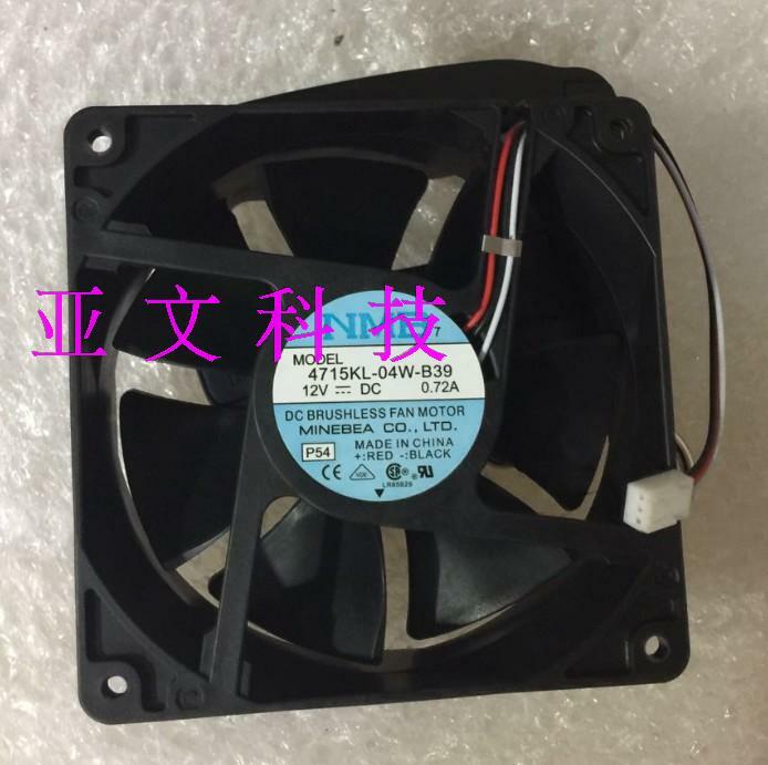 1pcs NMB 4715KL-04W-B39 12038 12cm 0.72A double ball 3-wire fan