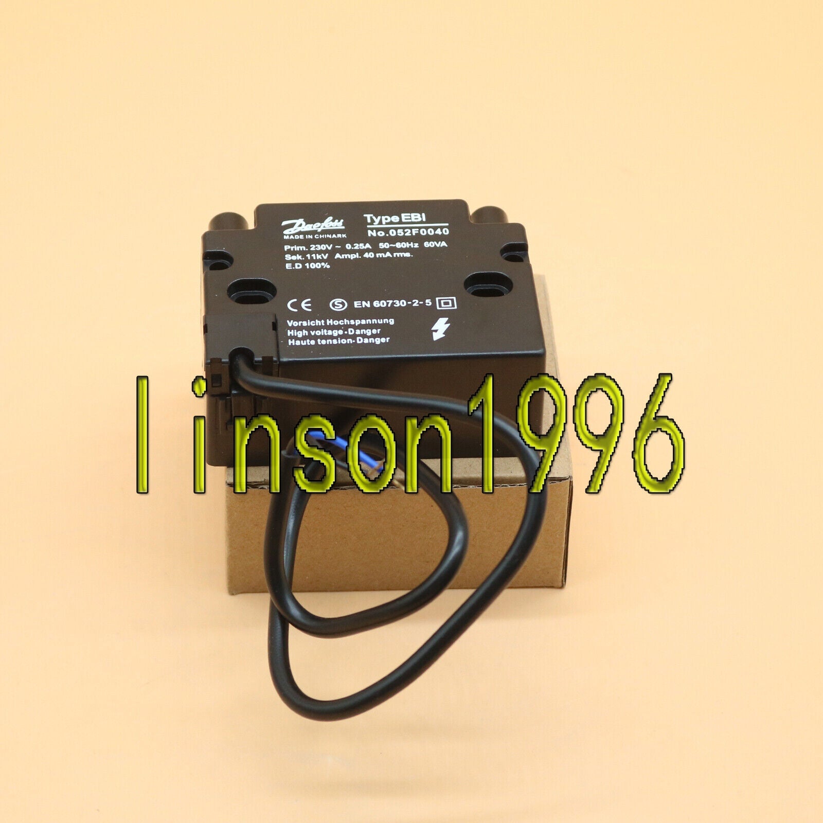 New EBI No.052F0040 11KV Danfoss Ignition Transformer for Burner - Fast Delivery - DANFOSS