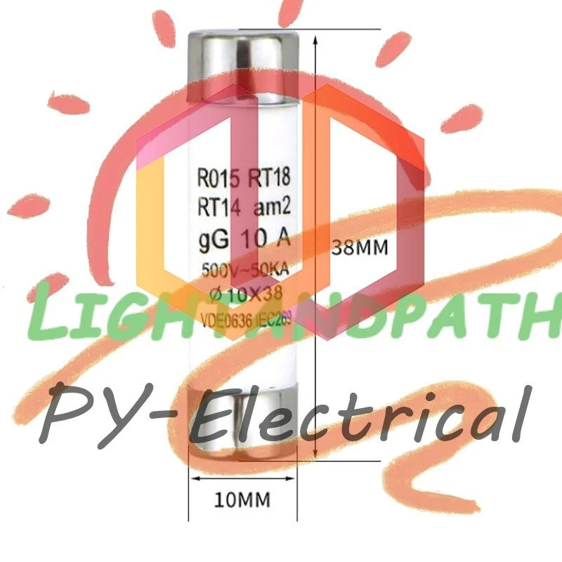 R015 RT18 0.5A 1A 2A 3A 5A 6A 8A 10A 32A Ceramic Fast Blow Fuse 10x38mm 500V #Li