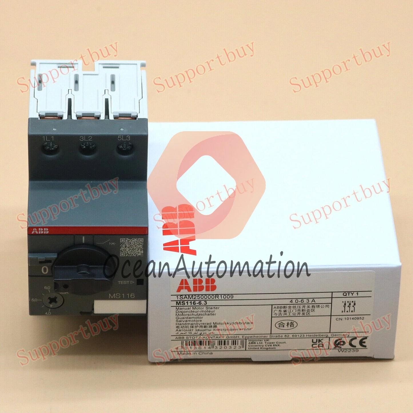 1PC ABB MS116-6.3 4.0-6.3A Motor Starter Fast Delivery