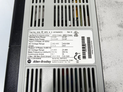 Allen Bradley 20AD8P0A0AYNANC0 WITH 20-HIM-A3 SERIES A DRIVE | Allen Bradley 20AD8P0A0AYNANC0 WITH 20-HIM-A3 SERIES A DRIVE | Allen Bradley 20AD8P0A0AYNANC0 WITH 20-HIM-A3 SERIES A DRIVE - ALLEN BRADLEY