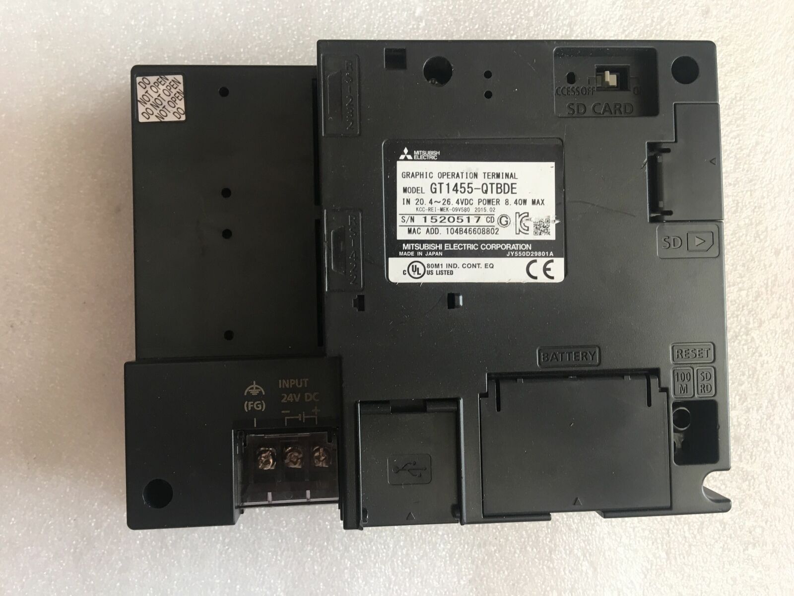 used ONE Mitsubishi touch screen GT1455-QTBDE in good condition - MITSUBISHI