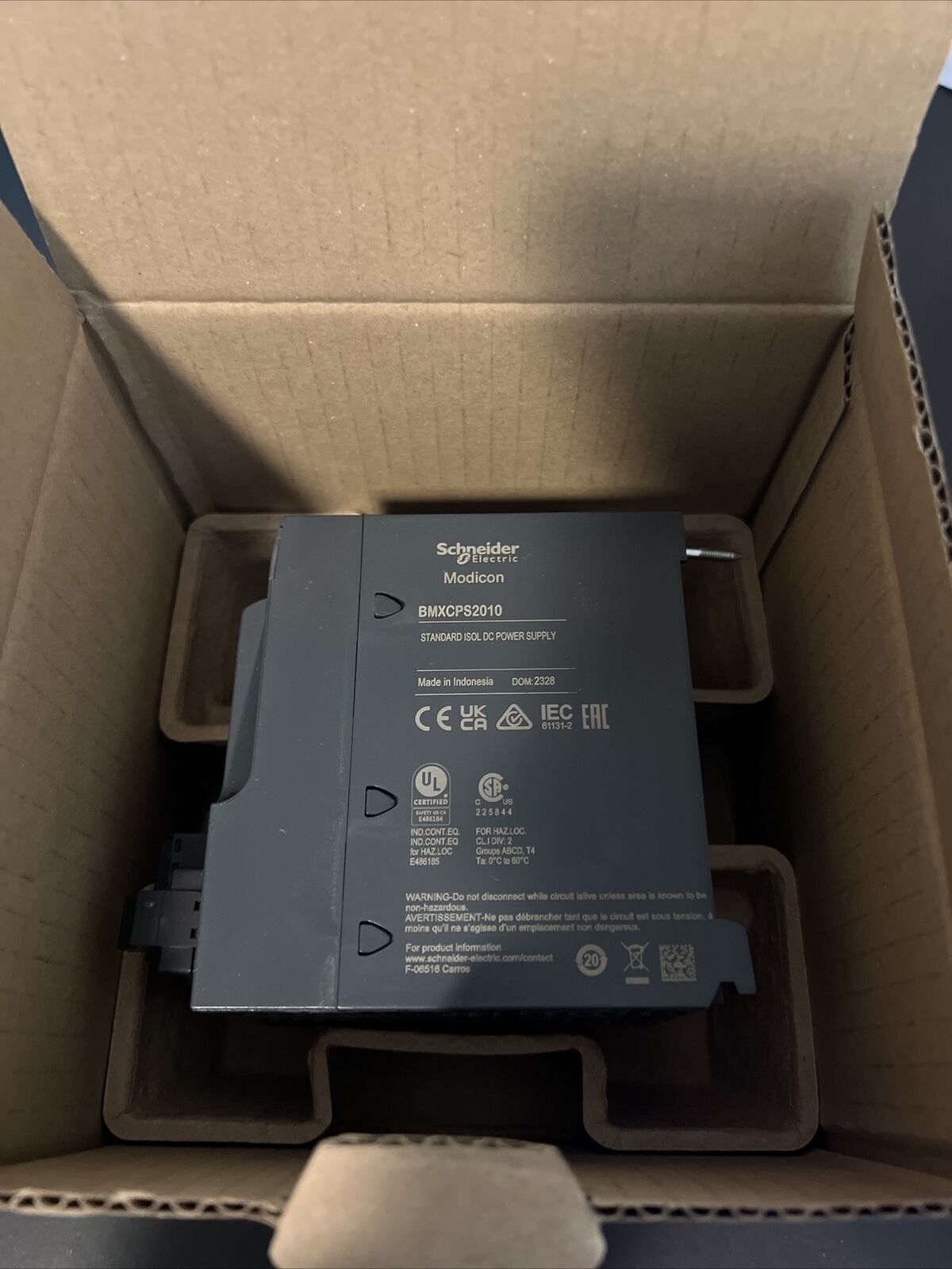 new SCHNEIDER BMXCPS2010 DC Power Supply, Modicon 390900 Standard Isolated - SCHNEIDER ELECTRIC