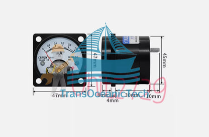 1PCS SO-45 Milliammeter Pointer AMP Current Meter Directly Connect DC 0-1mA
